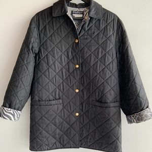 Salvatore Ferragamo Quilted Silk Barn Jacket XS